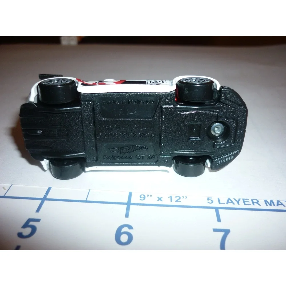 Hot Wheels Volkswagen Scirocco GT 24 Race Car White Red Black‎ 124 Numbered